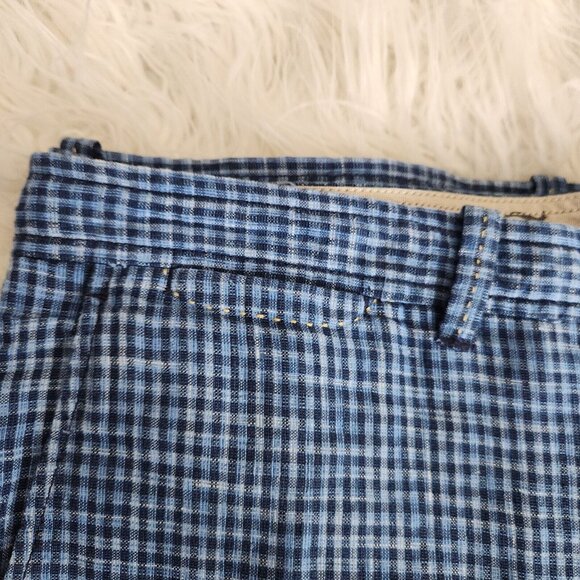 Tommy Bahama Linen Silk Shorts Mens 38 Checkered Chino Summer Mid‎ Rise 40x11 - Picture 14 of 15
